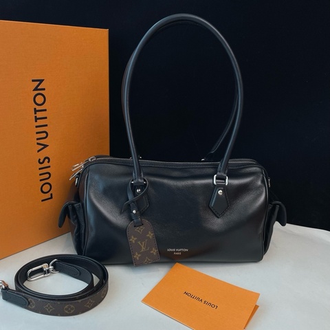 路易威登/Louis Vuitton Speedy Cargo vibe黑武士保齡球包肩背包手提包斜背包 芯片款
