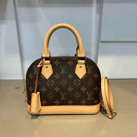 LV 原花Alma BB手提肩斜背包M46990