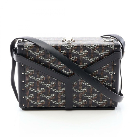 GOYARD Minaudiere Trunk 單肩包，帆布皮革材質，黑色、棕色、白色，二手女款