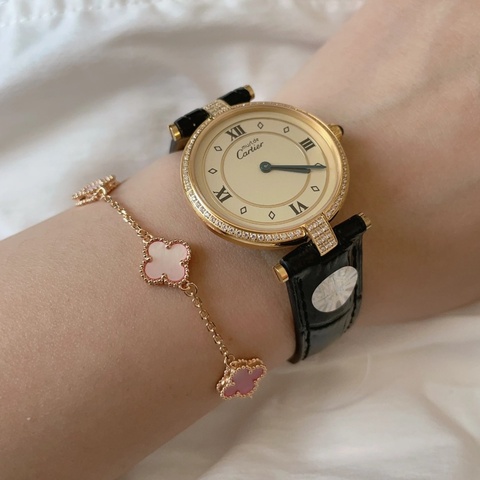 【天啦‼️顏值界的天花板|平價中古表⌚️】卡地亞must中古復古銀包金奢華女士腕表 表徑24mm
