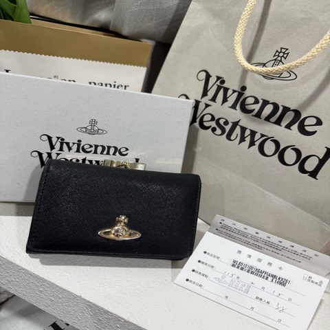 二手Vivienne Westwood 西太后 十字紋防刮短夾