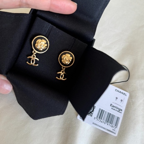 【高訂VIC款式💕超有氣質✨】Chanel香奈兒山茶花耳釘 22a高級手工坊