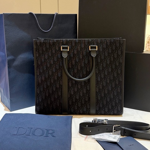 迪奧 Dior East-West 手袋 黑色 Oblique
