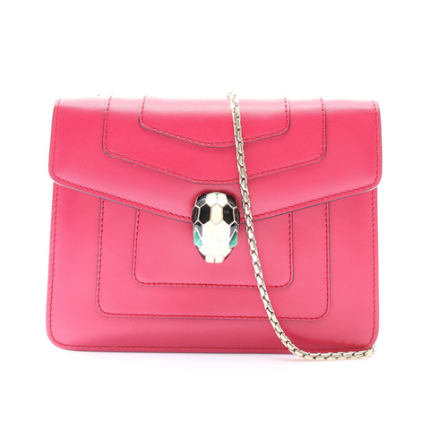BVLGARI 寶格麗 Serpenti Forever 肩背包 粉色 牛皮 34560 34560