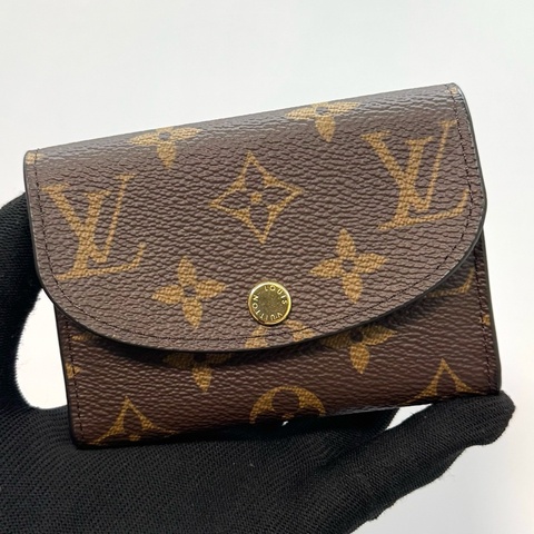 LOUIS VUITTON 老花ROSALIE拉鍊零錢包 M62361 RFID款 內部粉