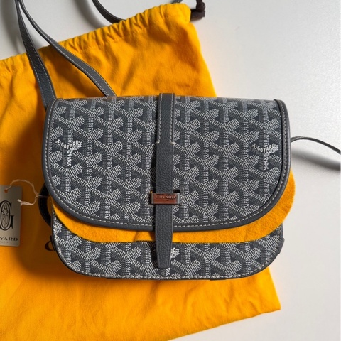 Goyard belvedere 翻蓋馬鞍包灰色