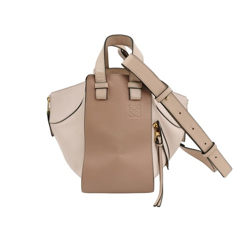 Loewe 羅意威 Hammock吊床包小號粉色牛皮拼色弧形結構單肩包