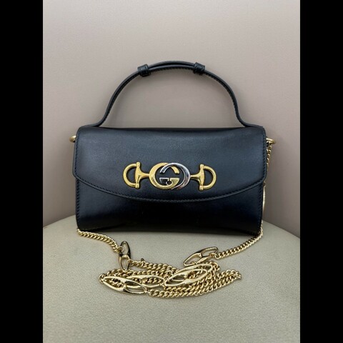 Gucci/古馳 Zumi黑色鏈條包。