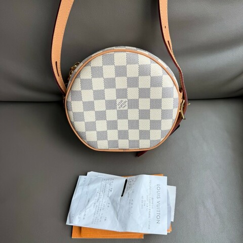 路易威登/Louis Vuitton 小圓餅 斜挎包 棋盤格
