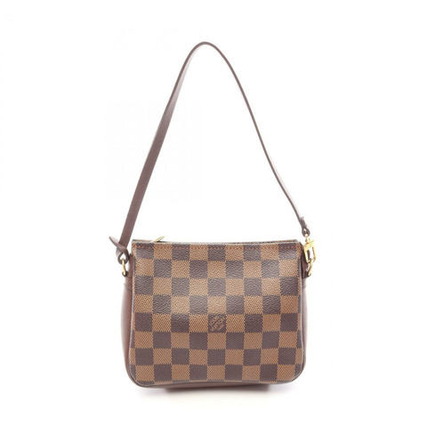 路易威登 LOUIS VUITTON Trouse Makeup Damier Ebene 手提包，塗層帆布皮革，圖案，女士，棕色，N51982