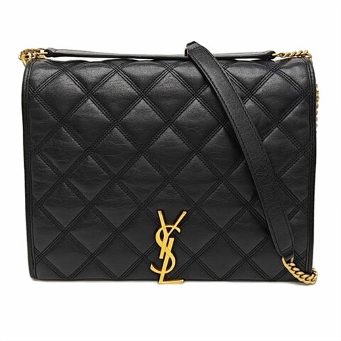 YSL BECKY小號黑色羊皮絎縫肩背包斜背包