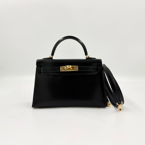 HERMES🖤89黑金BOX皮Mini Kelly二代