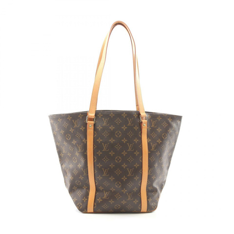 路易威登 (LOUIS VUITTON) 棕色 Monogram 皮革購物手提單肩包 M51108 二手
