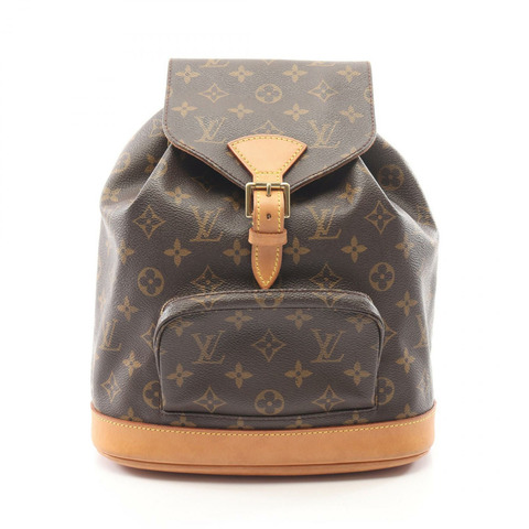 路易威登 Montsouris MM 雙肩包 M51136 Monogram 皮革 棕色 二手