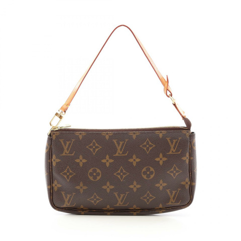 路易威登 Pochette Accessoires 手提包 M51980 Monogram 皮革 棕色 二手