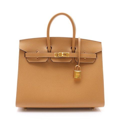 Birkin 25 Sellier Veau Madame皮革 柏金包 奶茶色 金扣 Z刻 手提包【HERMES 愛馬仕】