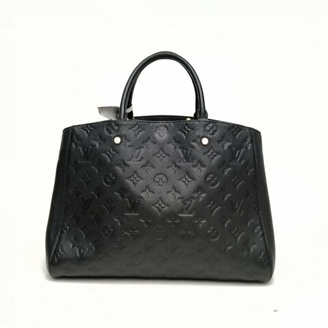 LOUIS VUITTON Montaigne蒙田大號39黑色牛皮革金扣2014肩背包
