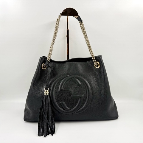 Gucci🖤黑SOHO流蘇肩背包