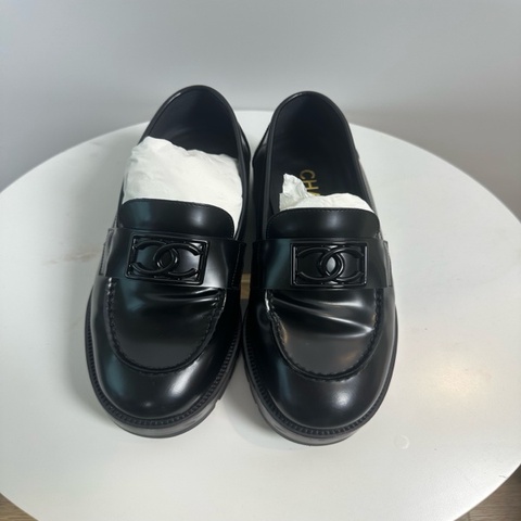 Chanel香奈兒   24A新款 so black 黑色 樂福鞋 38.5碼