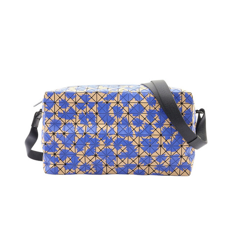 BAO BAO ISSEY MIYAKE 三宅一生 Saddle Bag Dapple 肩背包 藍/棕色 PVC帆布 BB54AG431/BB59AG431