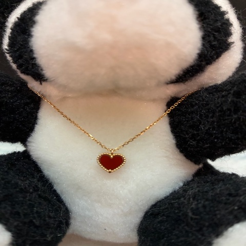 Van Cleef & Arpels 梵克雅寶 Sweet Hearts18K金 紅玉髓項鍊