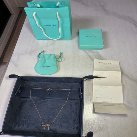 Tiffany & Co. 18K 黃金 Twist Bow 蝴蝶結項鍊（絕版品）