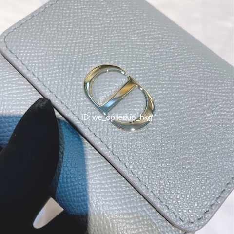 Dior 灰色 牛皮 小銀包