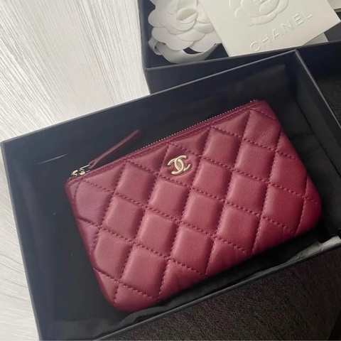 Chanel 一字拉鍊錢包 手拿包 收納包 零錢包