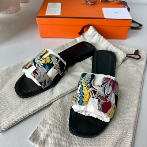 未使用閒置 Hermès 愛馬仕經典H拖鞋 38碼