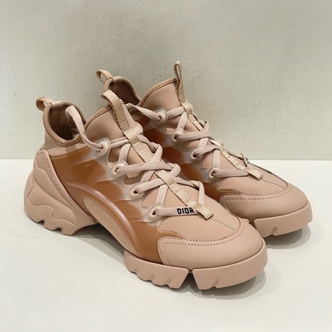 Dior迪奧D-connect裸粉色老爹鞋  尺碼：37碼