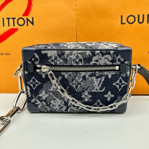 Louis Vuitton 路易威登Soft Trunk牛仔老花盒子包 尺寸18*12*7cm