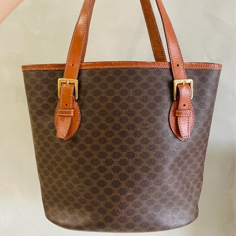 Celine vintage中古老花水桶包 手提包