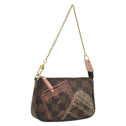 路易威登 Damier Ebene 行李箱迷你手拿包配件 N41433 正品 192441A