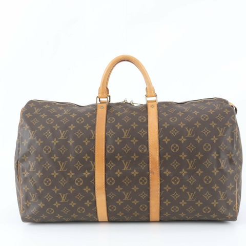 路易威登 Monogram Keepall 55 M41424 皮革波士頓手提包商務男士