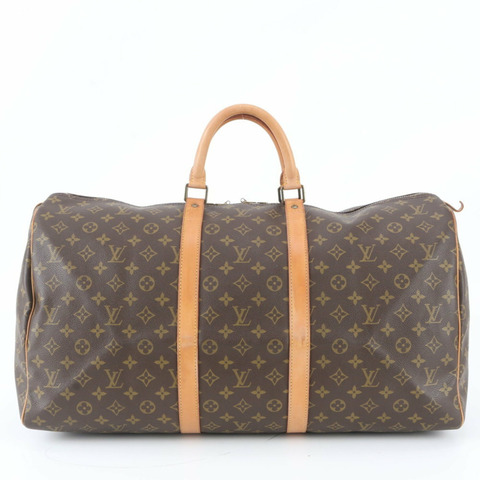 路易威登 Monogram Keepall 55 M41424 皮革波士頓手提包商務男士