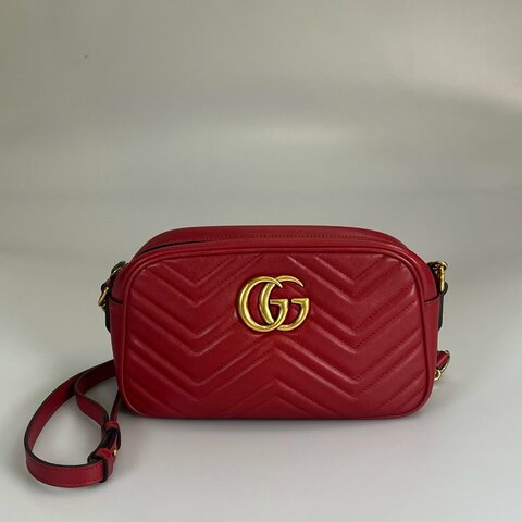 GUCCI 447632 紅Marmont相機包 24CM