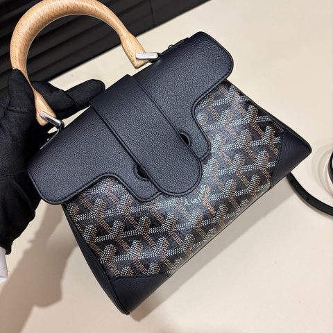 高雅德/Goyard  Saïgon mini 黑色西貢斜挎包手提包