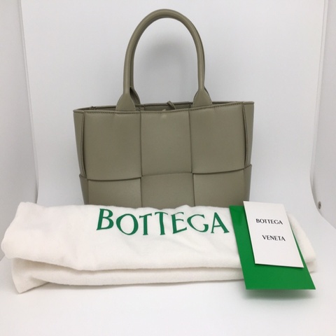 99新 葆蝶家/bottega veneta 迷你便編織托特包 鼠尾草綠 啞光牛皮編織通勤包 25×16×8