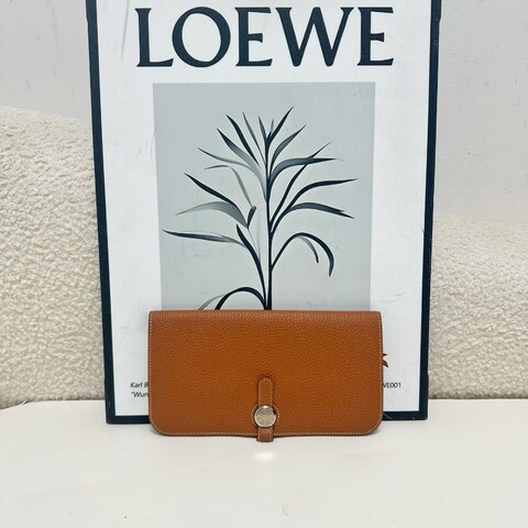 Hermes/愛馬仕 Dogon錢包 Togo小牛皮 焦糖色