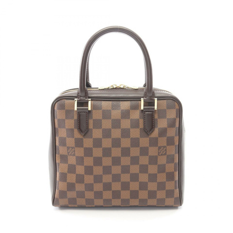 路易威登 Brera 手提包 N51150 Damier 帆布皮革棕色 Ebene 二手女士