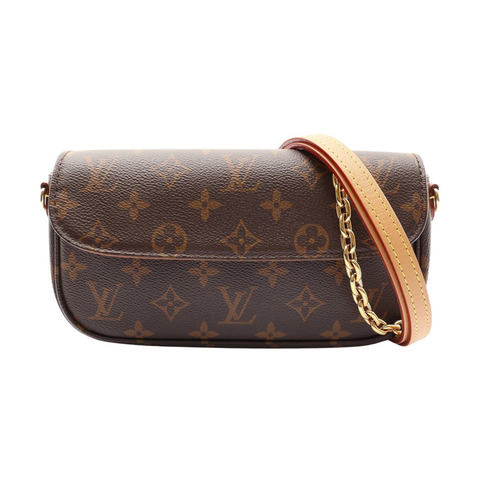 LOUIS VUITTON LV 路易威登 Wallet On Chain Ivy 鏈條錢包 肩背包 棕色 原花帆布 M81911