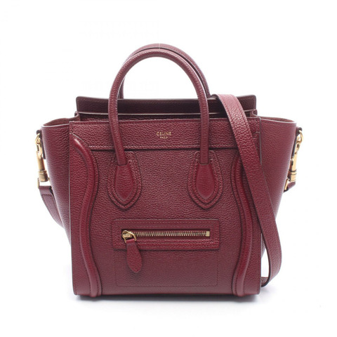 CELINE Luggage Nano Shopper 單肩斜背包 紫色皮革 二手 女士