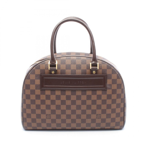 路易威登 Nolita 手袋 N41455 Damier 帆布皮革 棕色 Ebene 二手女式