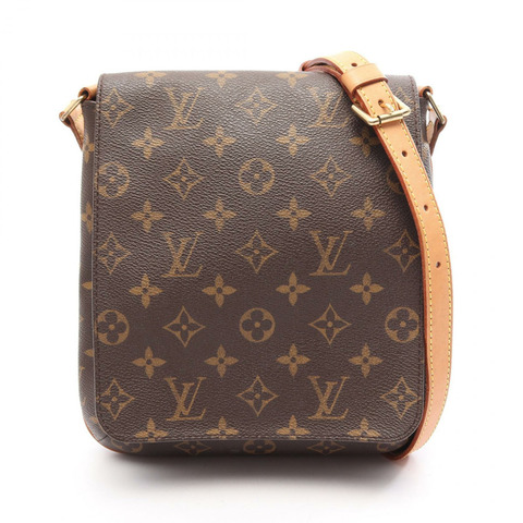 路易威登 Musette Salsa 長版肩背包 M51387 Monogram 帆布 二手女士