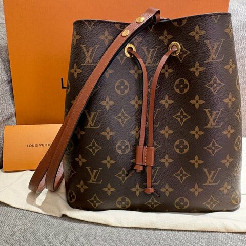 Louis Vuitton  NeoNoe 經典老花焦糖色MM水桶包