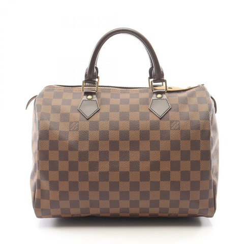 路易威登 Speedy 30 手提包 N41531 Damier 帆布棕色 Ebene 二手女士 LV