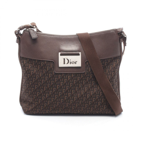 Dior Street chic trotter 斜背肩背包 帆布皮革 棕色 二手 女士