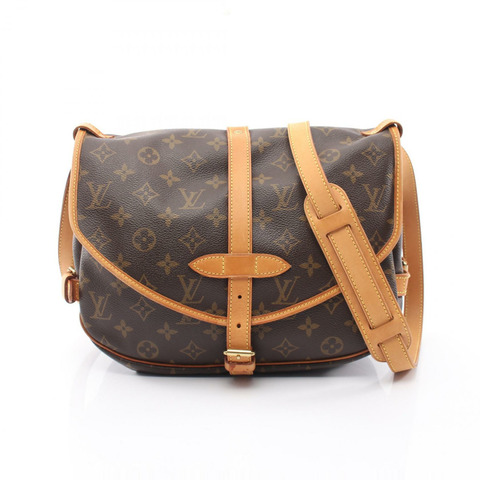 路易威登 Saumur 30 肩斜背包 M42256 Monogram 帆布 二手 女士
