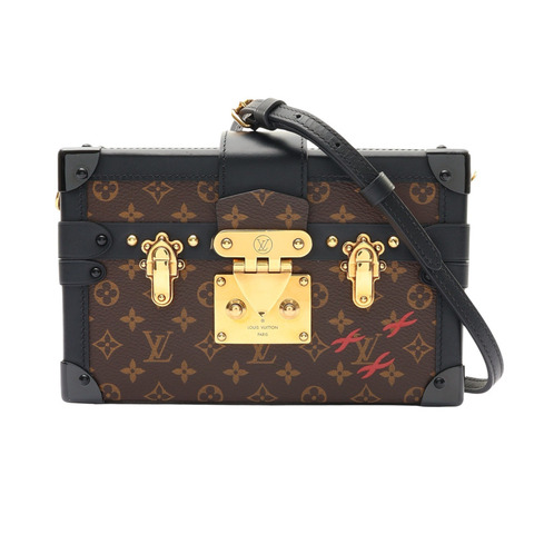 LOUIS VUITTON LV 路易威登 Petite Malle Trunk 肩背包 棕色 原花帆布 M45943 M45943
