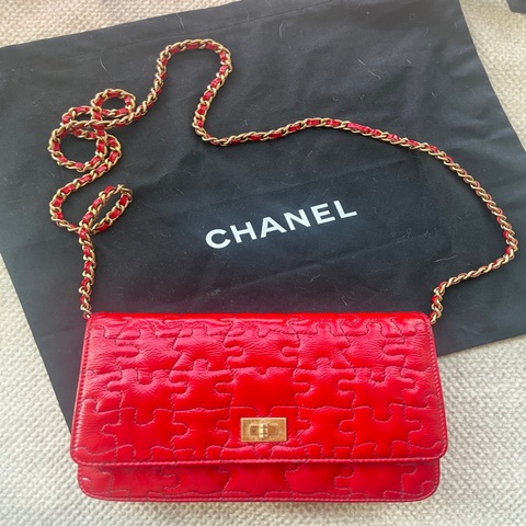 Chanel 香奈兒紅色漆皮WOC